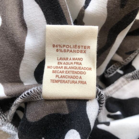 Hem & Thread Gray Camo Jogger Pants Drawstring Waist Womens Size Small - Picture 10 of 10